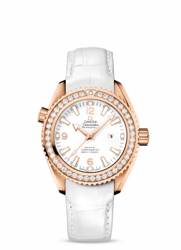 Omega Seamaster Planet Ocean 600M Co-Axial 37.5 Red Gold / Diamond / White / Alligator 232.58.38.20.04.001 (23258382004001)